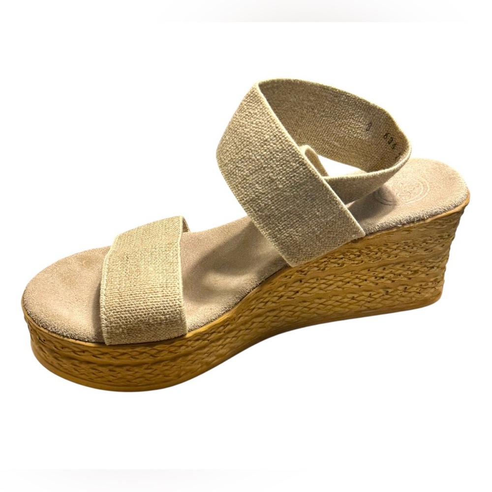 CHARLESTON SHOE CO. Beige Wedge Sandals - Picture 5 of 11